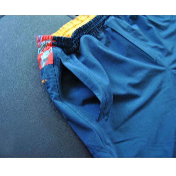 Birddog Boom Large Blue and Orange Tropical Pattern Shorts - Picture 7 of 8